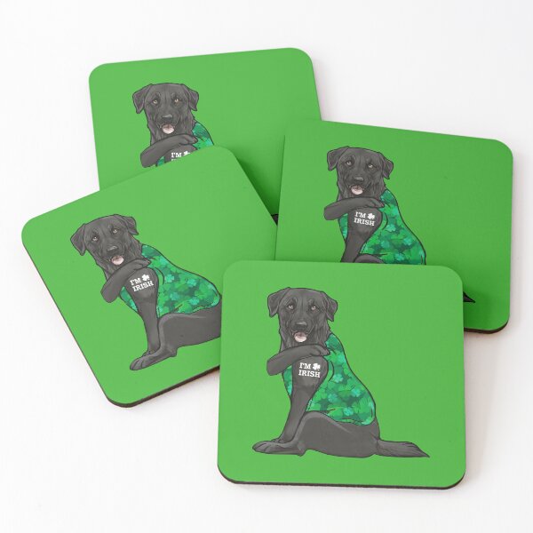 Item preview, I'm Irish, Happy St. Patrick's Day, Black Labrador Retriever, Lucky Shamrock, Dog Patrick, Funny Graphics designed and sold by MelaineBalderas.