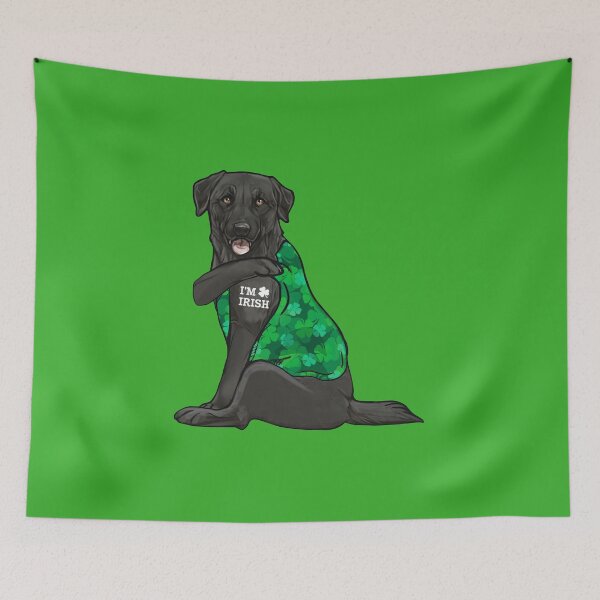 Item preview, I'm Irish, Happy St. Patrick's Day, Black Labrador Retriever, Lucky Shamrock, Dog Patrick, Funny Graphics designed and sold by MelaineBalderas.