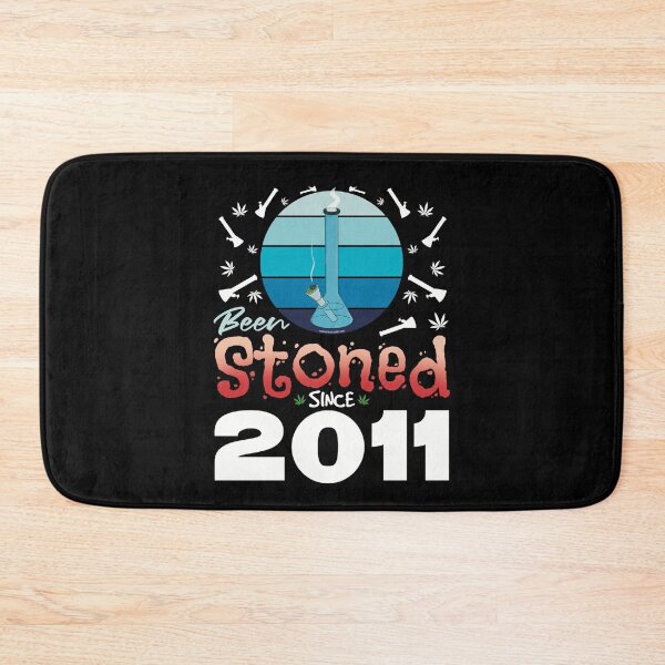 Item preview, Been stoned since 2011 (Blue retro vintage sunset with bong) designed and sold by YomeHayin.