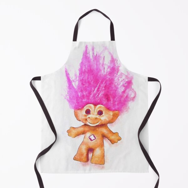 Item preview, Pink Luck Troll Doll Watercolor designed and sold by Roguejackalope.