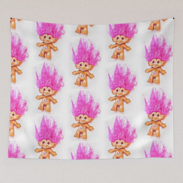 Item preview, Pink Luck Troll Doll Watercolor designed and sold by Roguejackalope.
