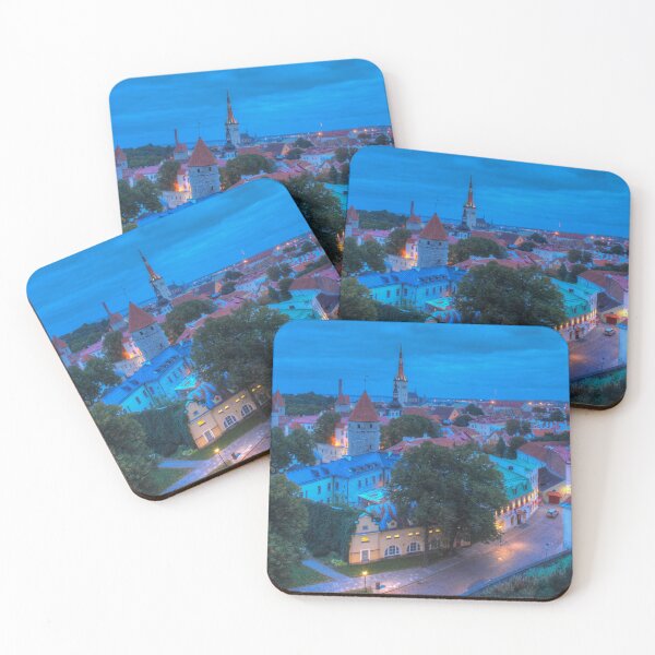 Item preview, View from Toompea of the Lower Town, Old Town with Olai's Church or Oleviste Kirik, and a tower of the city wall, Tallinn, Estonia, Europe designed and sold by Torsten  Krüger.