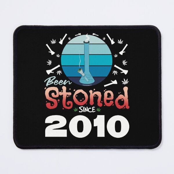 Item preview, Been stoned since 2010 (Blue retro vintage sunset with bong) designed and sold by YomeHayin.
