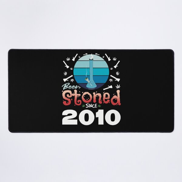 Item preview, Been stoned since 2010 (Blue retro vintage sunset with bong) designed and sold by YomeHayin.