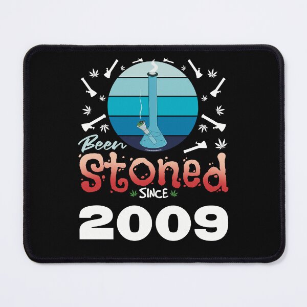 Item preview, Been stoned since 2009 (Blue retro vintage sunset with bong) designed and sold by YomeHayin.
