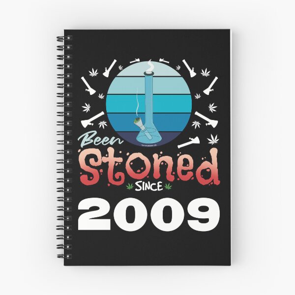 Item preview, Been stoned since 2009 (Blue retro vintage sunset with bong) designed and sold by YomeHayin.
