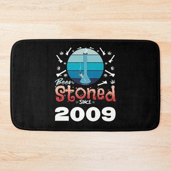 Item preview, Been stoned since 2009 (Blue retro vintage sunset with bong) designed and sold by YomeHayin.