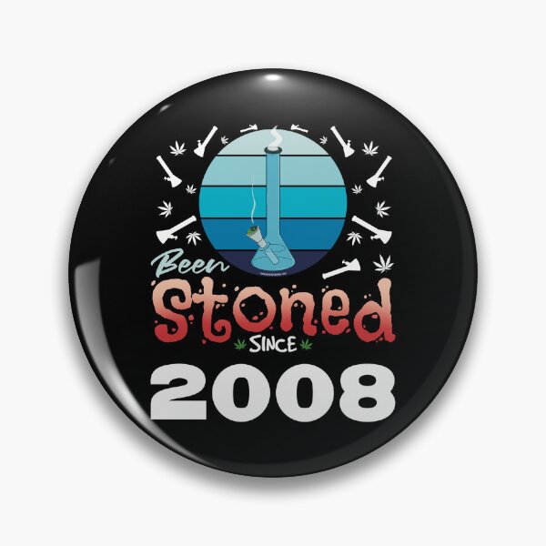 Item preview, Been stoned since 2008 (Blue retro vintage sunset with bong) designed and sold by YomeHayin.