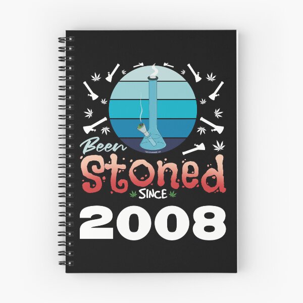Item preview, Been stoned since 2008 (Blue retro vintage sunset with bong) designed and sold by YomeHayin.