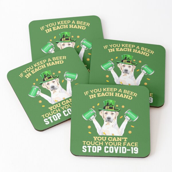 Item preview, If You Keep a Beer In Each Hand You Can't Touch Your Face, Happy St. Patrick's Day, Labrador Retriever, Lucky Shamrock, Dog Patrick, Green Beer, Funny Graphics designed and sold by MelaineBalderas.