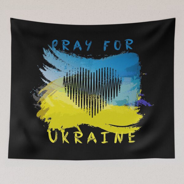 Item preview, Pray for Ukraine - Flag in Grunge Paint Style designed and sold by Store-Designify.