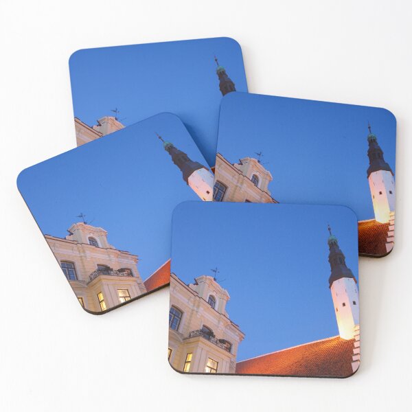 Item preview, Old House Cafe Maiasmokk and Holy Spirit Church on Varna Trug at dusk, Tallinn, Estonia, Baltic States, Europe designed and sold by Torsten  Krüger.