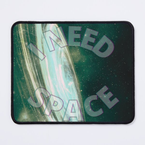 Item preview, I Need Space (Circle) - Neon Blue Galaxy designed and sold by Quirkdom.