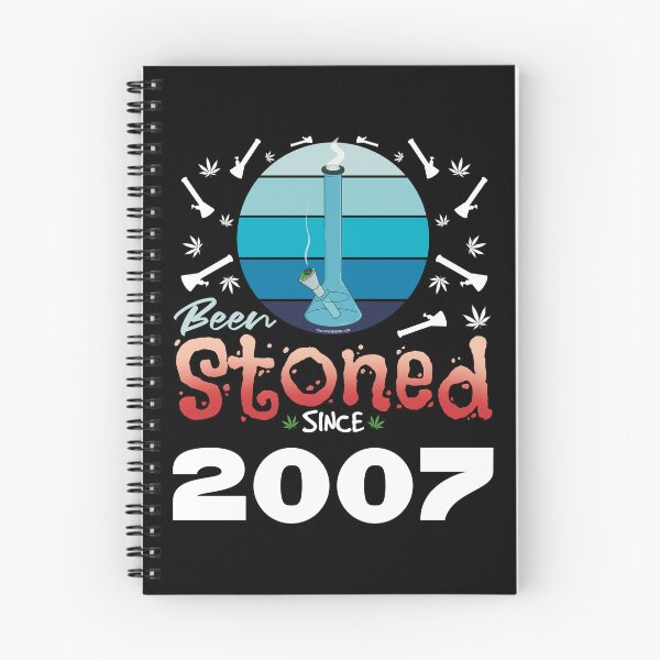 Item preview, Been stoned since 2007 (Blue retro vintage sunset with bong) designed and sold by YomeHayin.