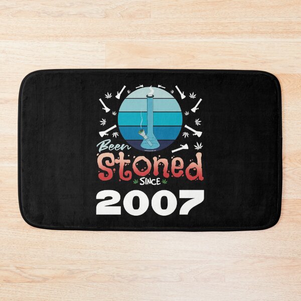 Item preview, Been stoned since 2007 (Blue retro vintage sunset with bong) designed and sold by YomeHayin.