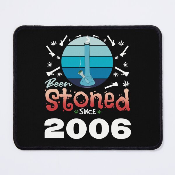 Item preview, Been stoned since 2006 (Blue retro vintage sunset with bong) designed and sold by YomeHayin.