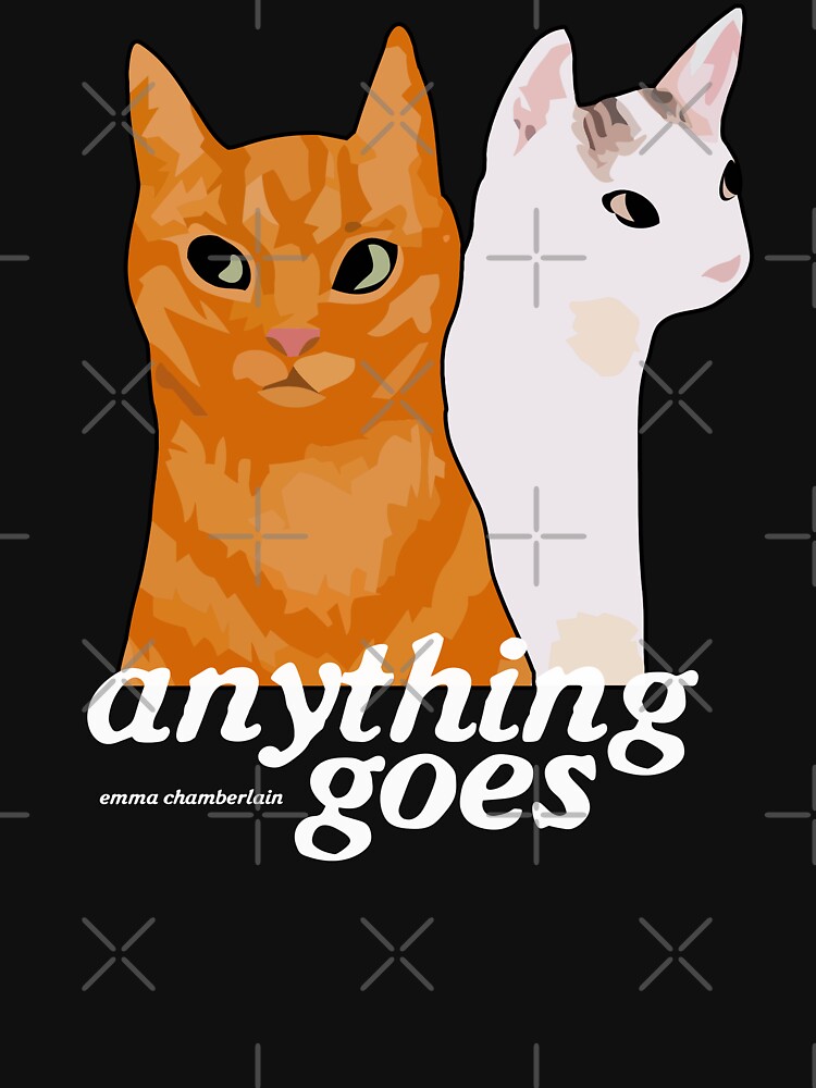 Anything Goes Emma Chamberlain Merch Anything Goes Cats Pullover Hoodie