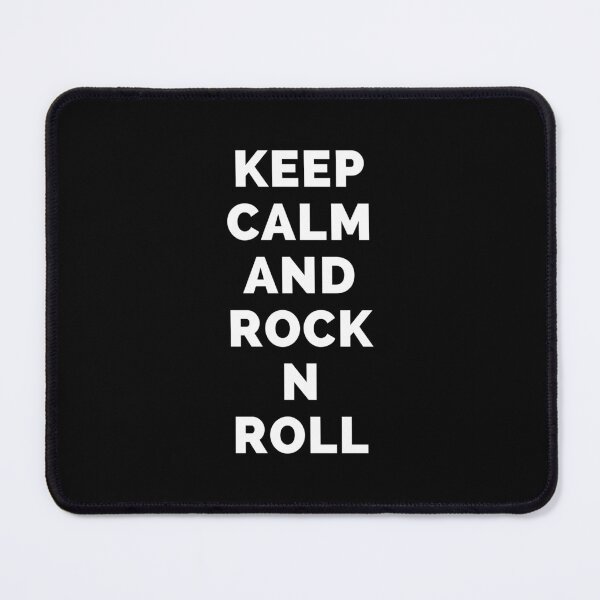 Item preview, Keep Calm And Rock N Roll - Black And White Simple Font - Funny Meme Sarcastic Satire - Self Inspirational Quotes - Inspirational Quotes About Life and Struggles designed and sold by ExploreTheStore.