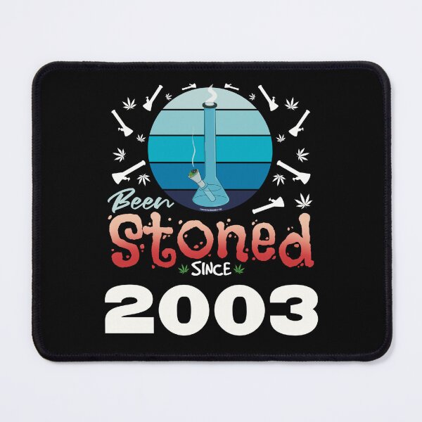 Item preview, Been stoned since 2003 (Blue retro vintage sunset with bong) designed and sold by YomeHayin.