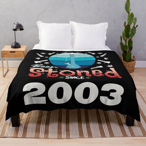 Item preview, Been stoned since 2003 (Blue retro vintage sunset with bong) designed and sold by YomeHayin.
