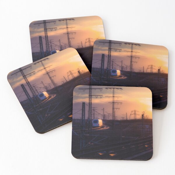 Item preview, Sunset at trainstation in Nuremberg, Germany. designed and sold by CrazyShutter.