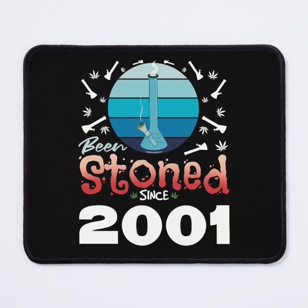 Item preview, Been stoned since 2001 (Blue retro vintage sunset with bong) designed and sold by YomeHayin.