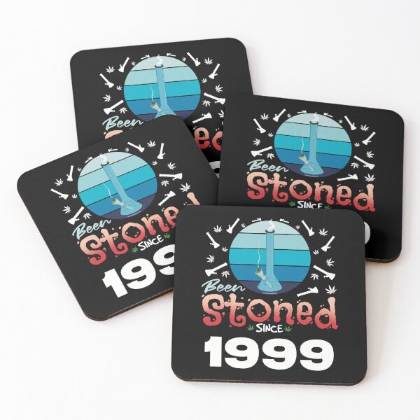 Item preview, Been stoned since 1999 (Blue retro vintage sunset with bong) designed and sold by YomeHayin.