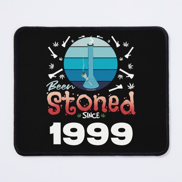 Item preview, Been stoned since 1999 (Blue retro vintage sunset with bong) designed and sold by YomeHayin.