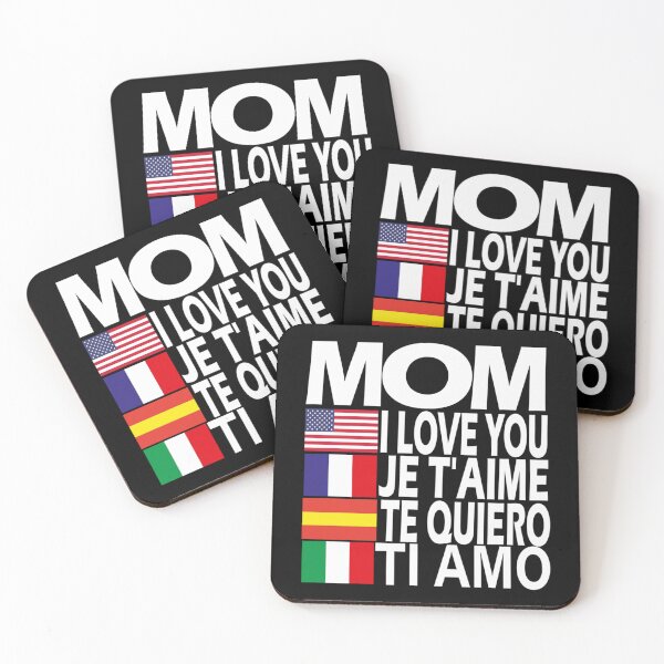 Item preview, FUNNY I LOVE YOU MOM JE TAIME TE QUIERO TI AMO  MOTHERS DAY designed and sold by NamamiTamaha.