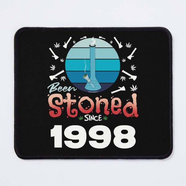 Item preview, Been stoned since 1998 (Blue retro vintage sunset with bong) designed and sold by YomeHayin.