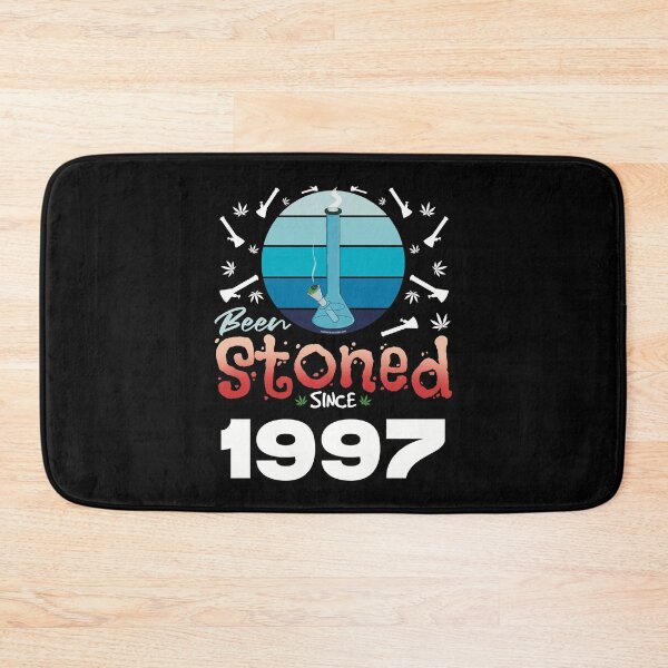 Item preview, Been stoned since 1997 (Blue retro vintage sunset with bong) designed and sold by YomeHayin.