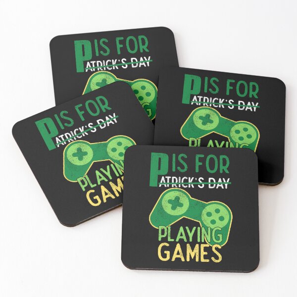Item preview, P is for Playing Videogames, St Patricks Day Gaming, Funny Gaming Quotes designed and sold by FNStuff.