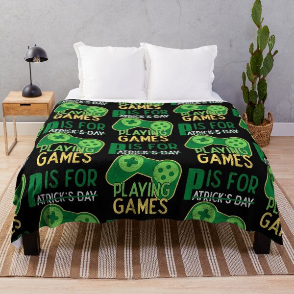 Item preview, P is for Playing Videogames, St Patricks Day Gaming, Funny Gaming Quotes designed and sold by FNStuff.