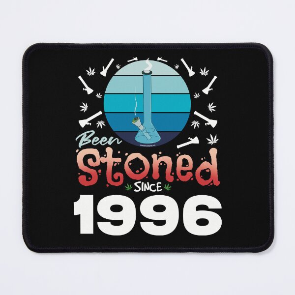Item preview, Been stoned since 1996 (Blue retro vintage sunset with bong) designed and sold by YomeHayin.