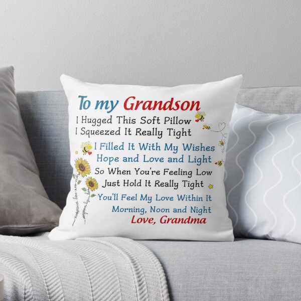 Grandson Photo Pillow Personalized, Grandson Christmas Gifts From Grandma,  Inside This Pillow Is A Peace Of My Heart Grandson Gifts - Best Personalized  Gifts For Everyone