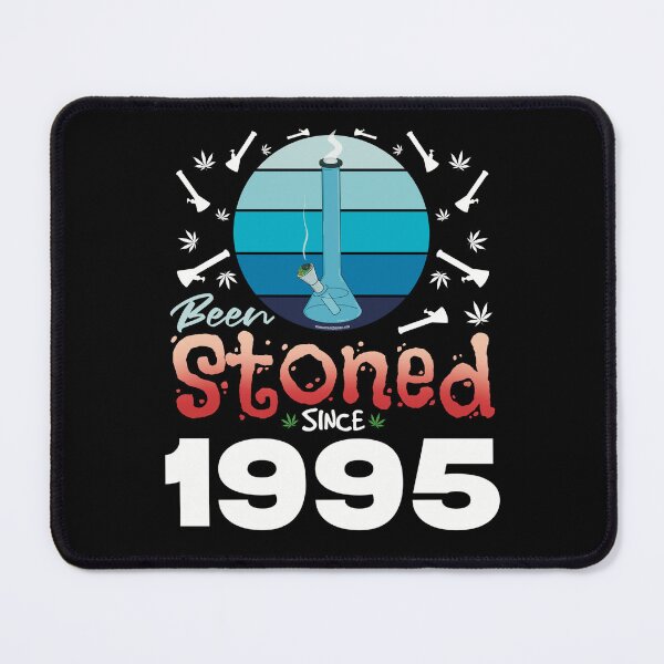 Item preview, Been stoned since 1995 (Blue retro vintage sunset with bong) designed and sold by YomeHayin.