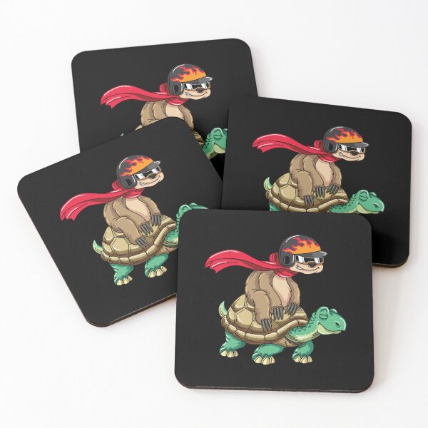 Item preview, Funny Sloth Riding a Turtle designed and sold by NamamiTamaha.