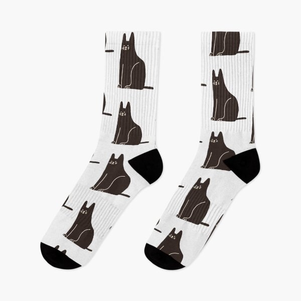 Item preview, Black cat animal doodle designed and sold by sirineab.