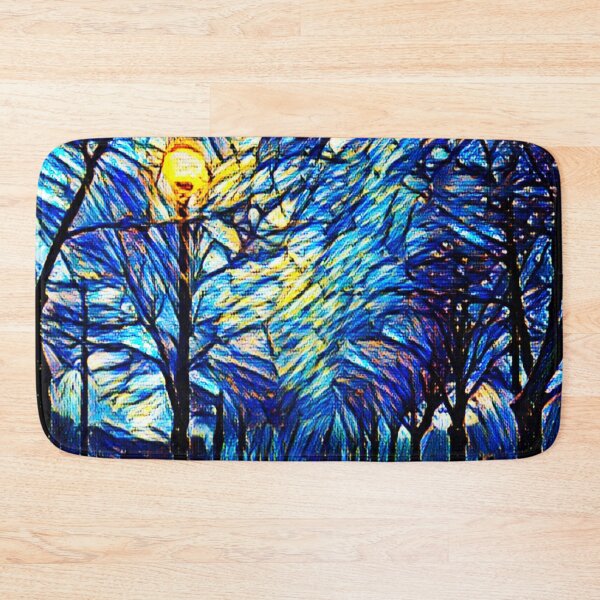 Item preview, Van Gogh Style Snow Trees with Lamp Post designed and sold by Marshmallow-Sky.