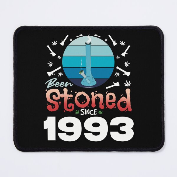 Item preview, Been stoned since 1993 (Blue retro vintage sunset with bong) designed and sold by YomeHayin.