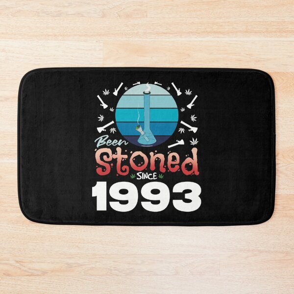Item preview, Been stoned since 1993 (Blue retro vintage sunset with bong) designed and sold by YomeHayin.
