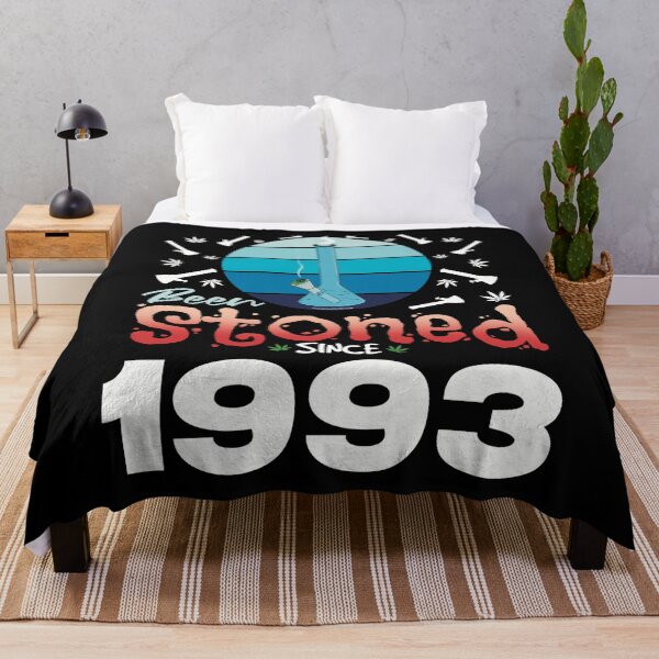 Item preview, Been stoned since 1993 (Blue retro vintage sunset with bong) designed and sold by YomeHayin.