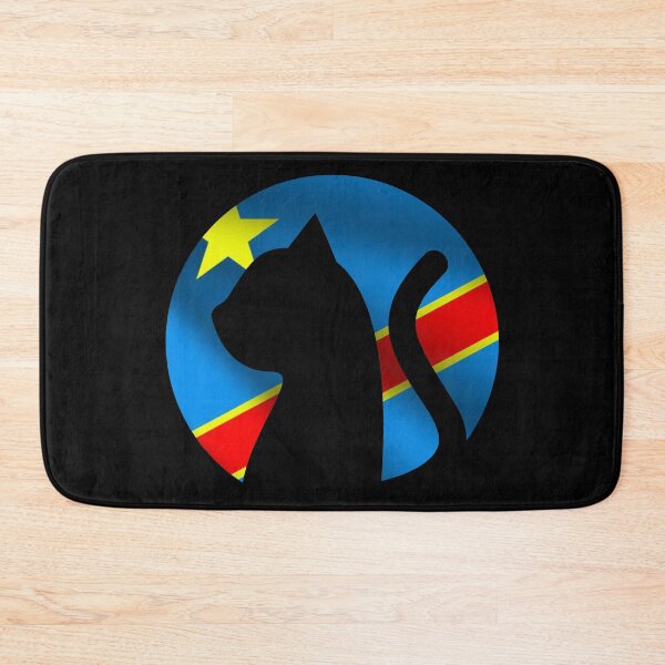 Item preview, Cat in DR Congo Flag - Funny Cat Picture of a DR Congo Patriotic Kitty Cat designed and sold by FunnyCatsFam.