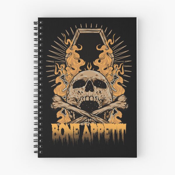 Item preview, Bone appetit creepy funny skull anatomy pun designed and sold by GraphismNinja.