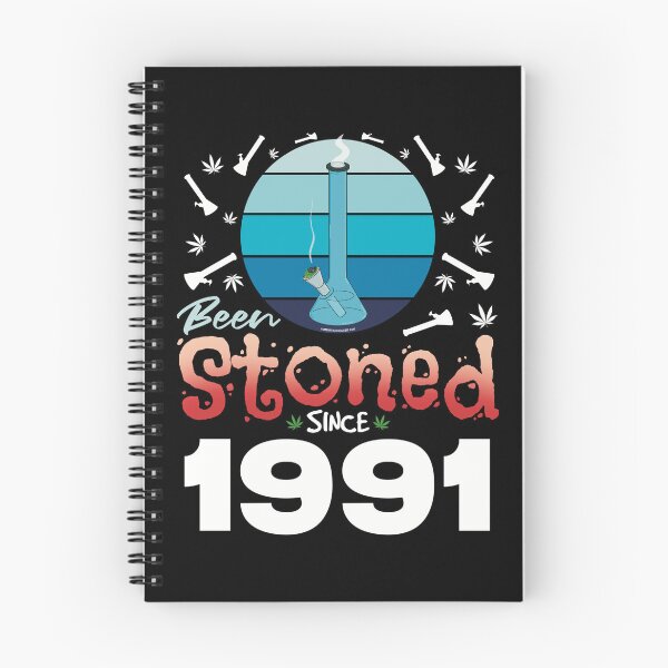 Item preview, Been stoned since 1991 (Blue retro vintage sunset with bong) designed and sold by YomeHayin.