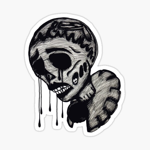 Sadness of a Skull Sticker