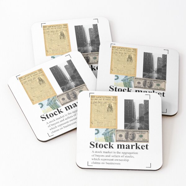 Item preview, stock market collage designed and sold by Jabaroni.