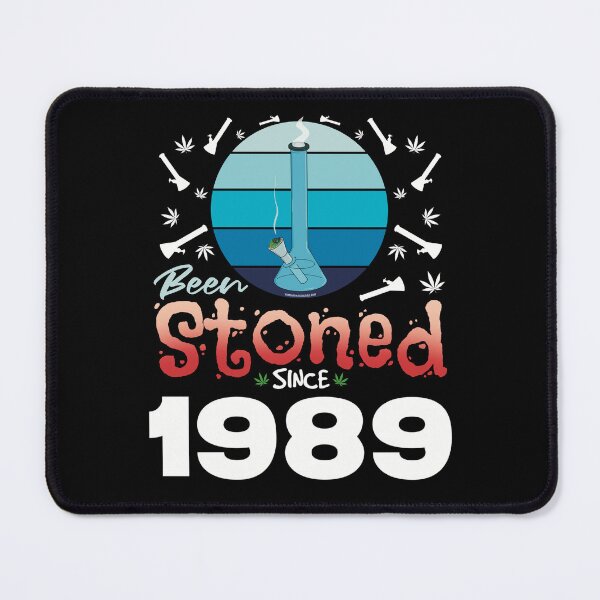 Item preview, Been stoned since 1989 (Blue retro vintage sunset with bong) designed and sold by YomeHayin.