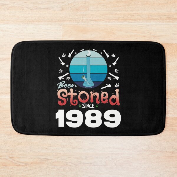 Item preview, Been stoned since 1989 (Blue retro vintage sunset with bong) designed and sold by YomeHayin.