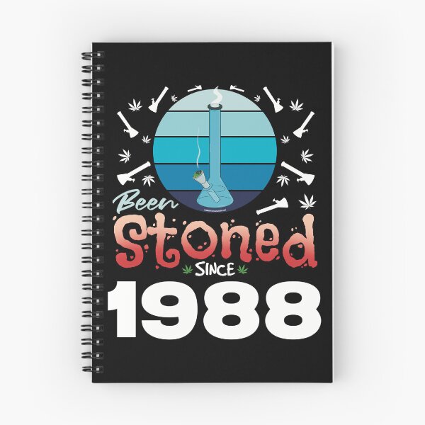 Item preview, Been stoned since 1988 (Blue retro vintage sunset with bong) designed and sold by YomeHayin.